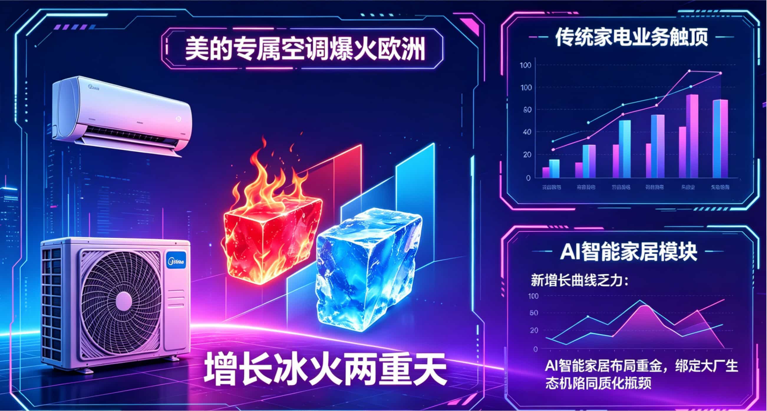 欧洲高温带爆美的空调，海外单款卖断货股价却冲高回落！AI 转型成最大难题